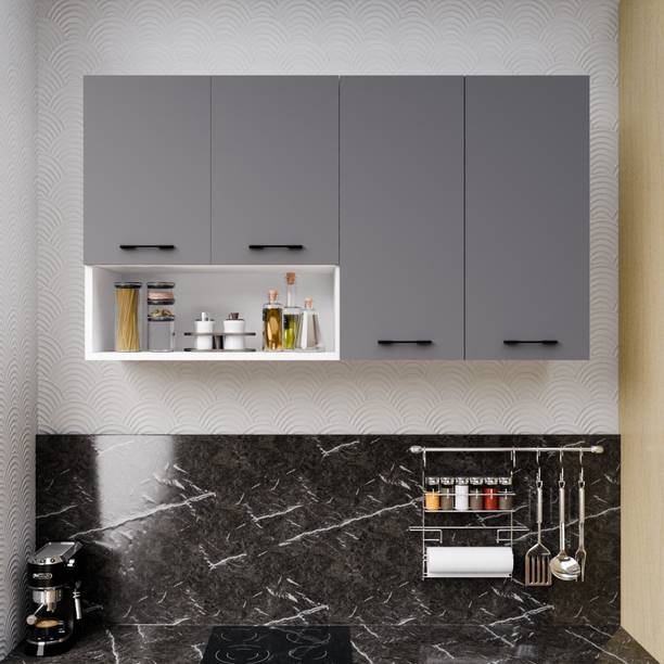 Divysa 4 Door Multipurpose Wall Mount Cabinet with Adjustable Shelf for Home & Kitchen Engineered Wood Kitchen Cabinet