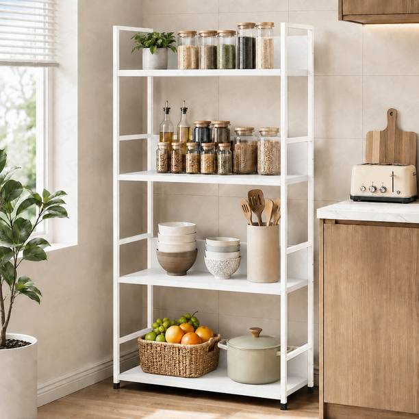 Lukzer 4-Tier Multipurpose Kitchen Organizer Rack (MMR-001) Metal Kitchen Cabinet