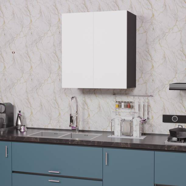 Divysa Wall Mounted Kitchen Storage Cabinet Double Door for Kitchen Use Engineered Wood Kitchen Cabinet