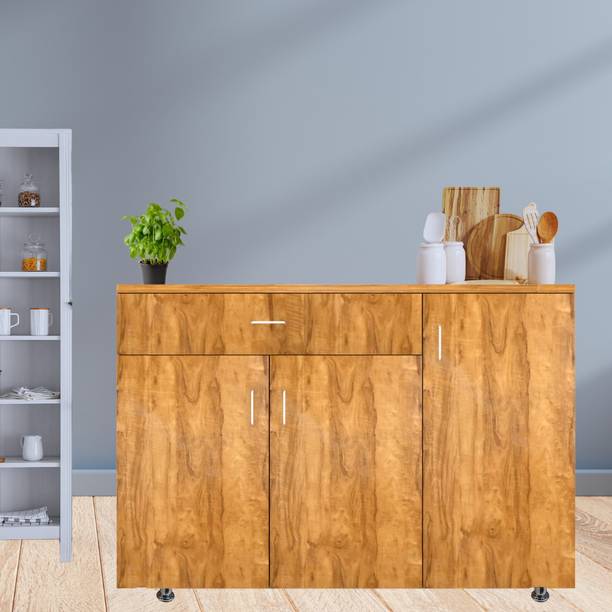 SPECIALITY PANELS 3 Door with Drawer Storage Unit with Termite Resistance Free Installation Engineered Wood Kitchen Cabinet