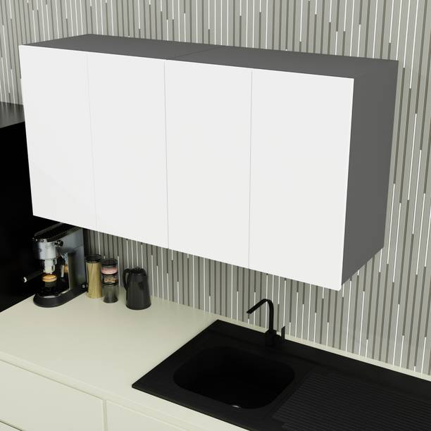 Divysa 4 Door Wall Mounted Kitchen Cabinet | Storage Cupboard & Crockery Unit Engineered Wood Kitchen Cabinet