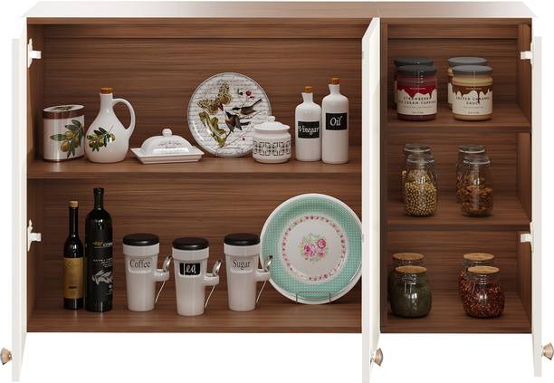 WOODWIDER Olender Wall Mount / Hanging Crockery Cabinet Rack, Engineered Wood Kitchen Cabinet