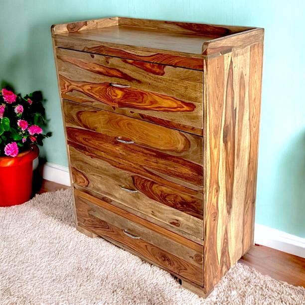 Ikiriya Elder Sheesham Wood Contemporary Cabinet/ Chest of Drawers Solid Wood Kitchen Cabinet