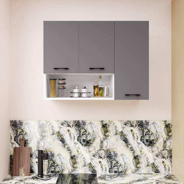 Divysa 3 Door Multipurpose Wall Mount Cabinet with Adjustable Shelf for Home & Kitchen Engineered Wood Kitchen Cabinet