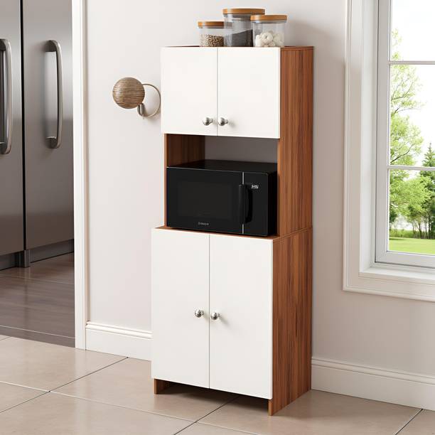 FURNEASER Geepex Modular Kitchen Storage Cabinet for Microwave, Pantry Cupboard, Engineered Wood Kitchen Cabinet