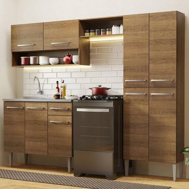 Madesa Emilly with a sink Engineered Wood Kitchen Cabinet