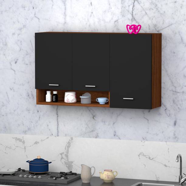 Ladybug 3 Door Wall Mounted Kitchen Cabinet with Shelf for Home Kitchen Engineered Wood Kitchen Cabinet