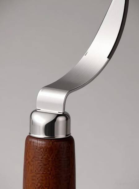 Baskety 2 Pc Stainless Steel, Wood Knife Set Coconut Meat Remover with Wood Handle