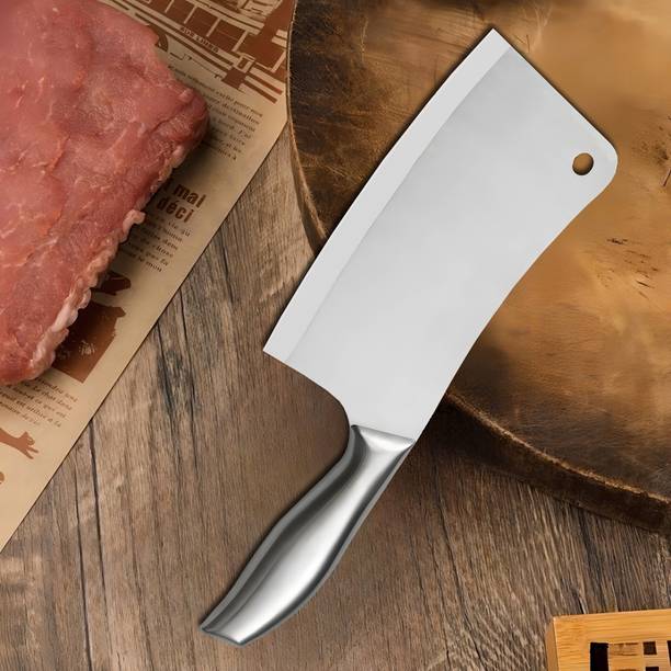 Borneo 1 Pc Stainless Steel Knife Stainless Steel Cleaver Knife – Heavy Duty Meat & Vegetable Chopper for Kitchen
