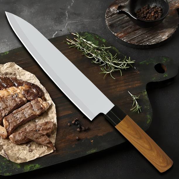 Borneo 1 Pc Stainless Steel Knife Chef Knife Ultra Sharp Stainless Steel Meat & Vegetabl Cutter with Wooden Handle