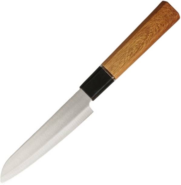 Machado 1 Pc Stainless Steel Knife Japanese Santoku Style Hammered Paring|Peeling Knife, Octagonal Ambrosia Handle