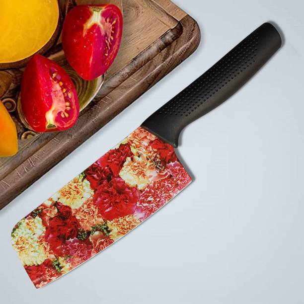 YELONA 1 Pc Stainless Steel Knife Premium Blue Printed Ultra Sharp Butcher|Meat|Pairing|Vegetable Kitchen Knife