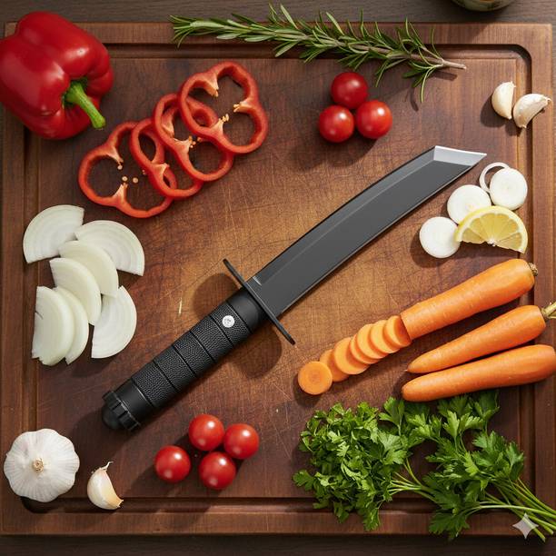 TREZON 1 Pc Stainless Steel Knife Multipurpose Stainless Steel Chef Kitchen Knife with Ergonomic Handle