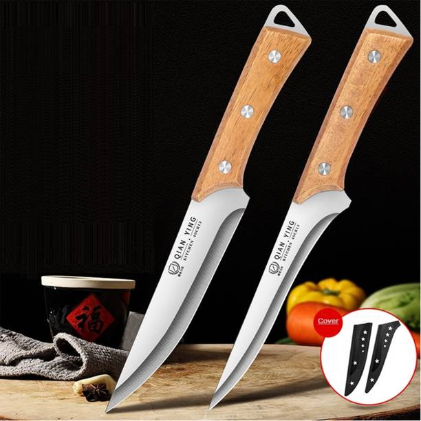 Captoola 2 Pc Stainless Steel Knife Set Chef Knife Meat Cleaver Chopping Knife Boning Splitting Kitchen Knife