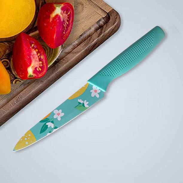 येलोना Premium Blue Printed Ultra Sharp Paring & Peeling|Chef's|Vegetable Kitchen Knife स्टेनलेस स्टील चाकू