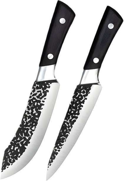 Captoola 2 Pc Carbon Steel Knife Set Captoola Butcher Knife Set Cleaver with ABS Handle Chef Knife Professional Knife