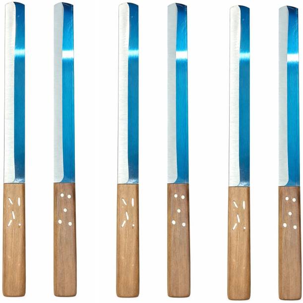 Aanchal Tejdhar 6 Pc Carbon Steel Knife Set Kitchen Knife | Chef Knife | Sabji Fruit Cutting Knife | Tez Dhar Chaku