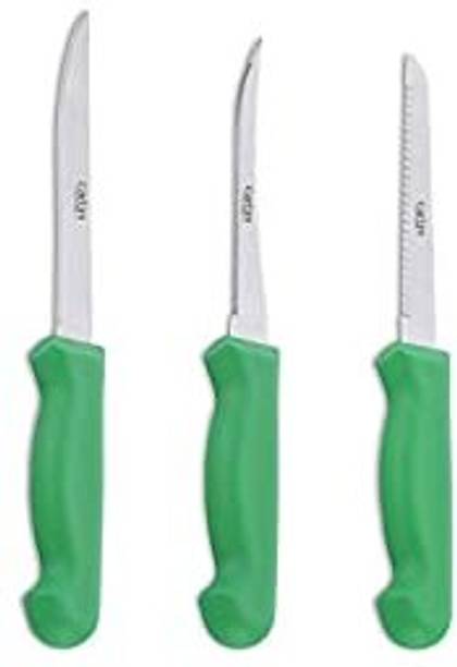 गोदरेज Cartini Godrej Soft Grip Kitchen Knives kit,3 Pc Set, Stainless Steel स्टेनलेस स्टील चाकू सेट