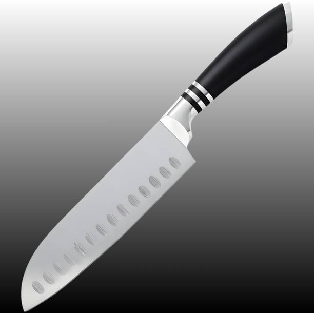 RIVAAN 1 Pc Stainless Steel Knife Medium Knife Professional Japanese Santoku Knife with Ergonomic Handle