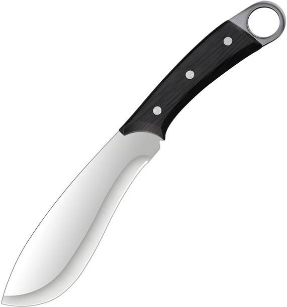 Captoola 1 Pc Stainless Steel Knife Mongolian Hand-Forge Multi-Function Meat Vegetable Fruit Knife Tail Buckle Hand