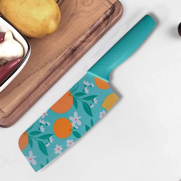 Lellow 1 Pc Stainless Steel Knife Premium Blue Printed Ultra Sharp Butcher|Meat|Pairing|Vegetable Kitchen Knife