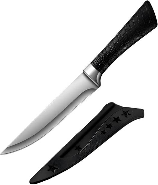 Zypheron 1 Pc Stainless Steel Knife Utility Knife with Protective Sheath Double-Edge Style Blade for Kitchen