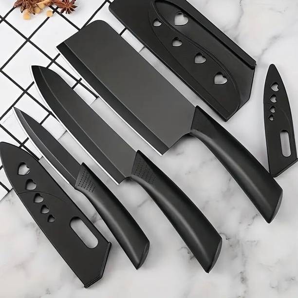 थंडर फिट Printed SS Ultra Sharp Butcher, Meat, Pairing, Vegetable for Kitchen स्टेनलेस स्टील चाकू सेट