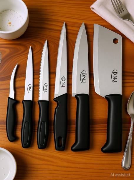 JD ENTERPRISE 6 Pc Stainless Steel Knife Knife Set Stainless steel of 6 kitchen Knife Set