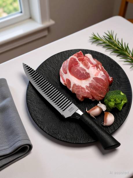 ATIASRAMA 1 Pc Stainless Steel Knife Stainless Steel Black Knife