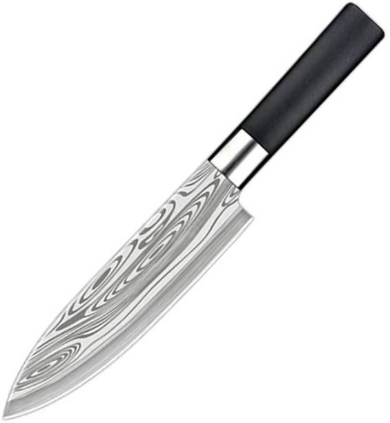 zunsy 1 Pc Stainless Steel Knife Damascus Pattern Meat Knife Professional Chef's Knife Kitchen Knife(Steel, 1 Pc)