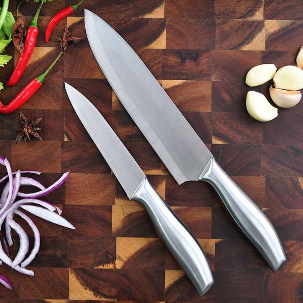 YELONA 2 Pc Stainless Steel Knife Set High Carbon Ultra Sharp Forged Professional Chef, Vegetable Knife for Kitchen