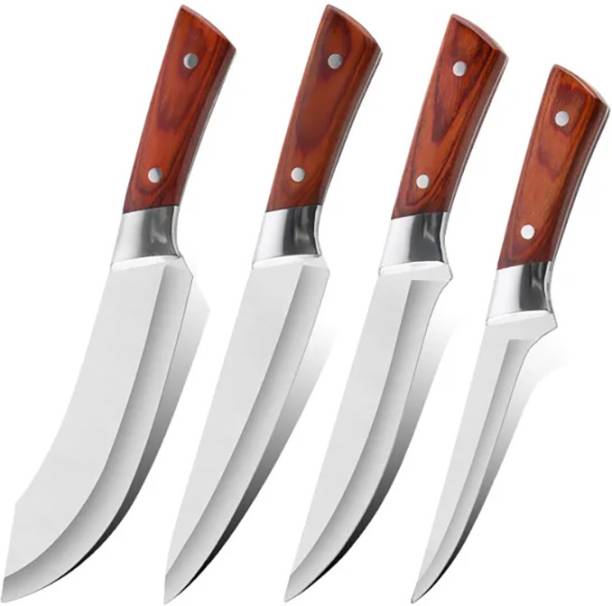 Machado 4 Pc Stainless Steel Knife Set High Carbon German Sharp Butcher|Chopper|Paring|Peeling|Vegetable Kitchen Knife