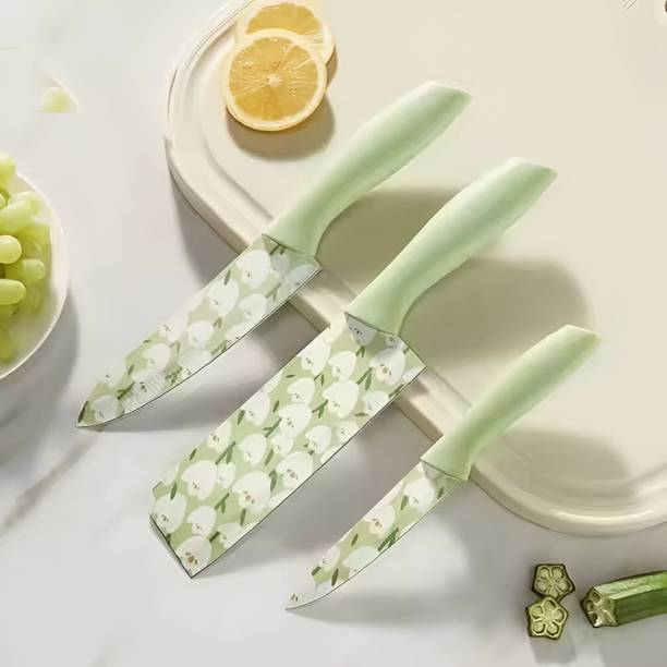 रिच मार्ट Ultra Sharp Kitchen Knife Set | German Stainless Steel (Light Green) स्टेनलेस स्टील चाकू सेट