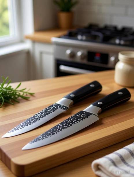 Gatlx 2 Pc Carbon Steel Knife Set |Vegetable & Meat cutting knife| Professional Boning & Fillet Knife| Japanese