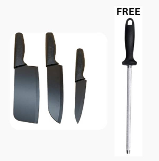 यादगार 4 Pieces Professional Kitchen Knife Set-black स्टेनलेस स्टील चाकू सेट