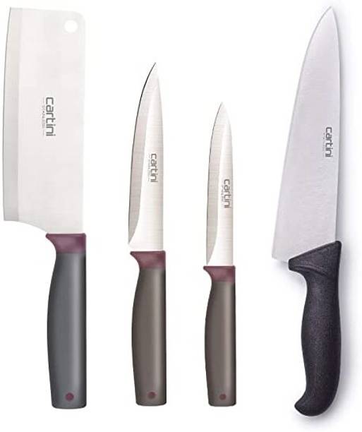 गोदरेज Cartini Godrej Soft Grip Kitchen Knives kit,3 Pc Set Set, Stainless Steel स्टेनलेस स्टील चाकू सेट