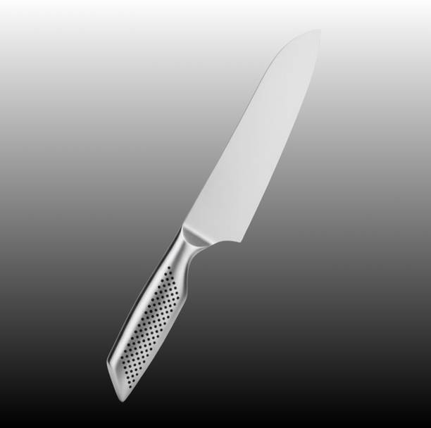 RIVAAN 1 Pc Stainless Steel Knife Medium Knife Professional Japanese Santoku Knife with Ergonomic Handle