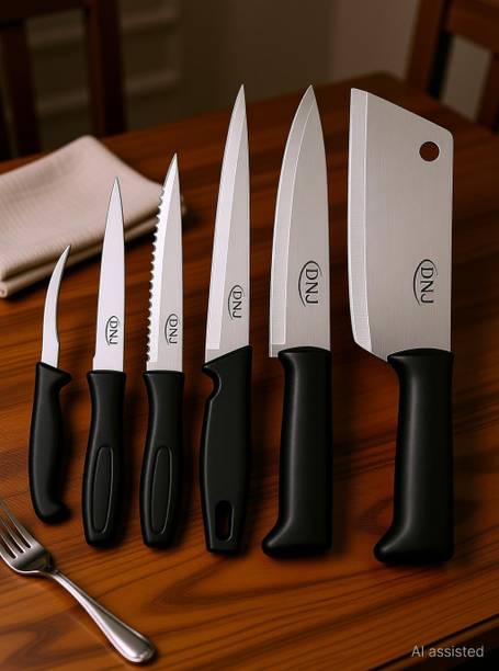 DNJ 6 Pc Stainless Steel Knife Set Kitchen Knife set of 6 , Stainless steel knife set
