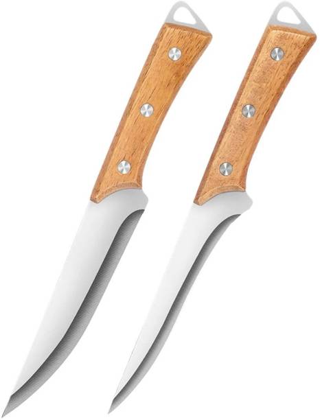 Captoola 2 Pc Stainless Steel Knife Set Chef Knife Meat Cleaver Chopping Knife Boning Splitting Kitchen Knife