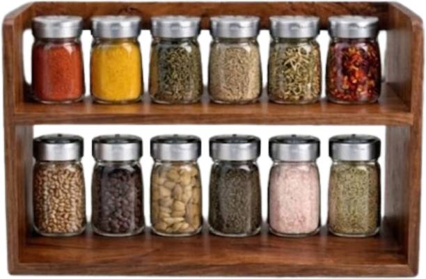 NV HANDICRAFTS Containers Kitchen Rack Wood Spice Rack