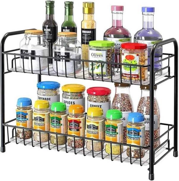 Shriyagic Containers Kitchen Rack Iron Containers Kitchen Rack Iron HOME kitchen present 2 layer steel