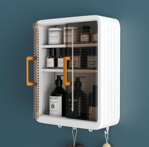 krishiv enterprise Bathroom Storage Cabinet Plastic Wall Mount Cabinet