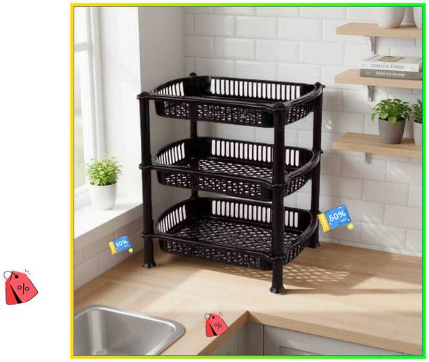Pipasa Fruits/Vegetables Kitchen Rack Plastic Vegetable Stand for Kitchen Basket 192