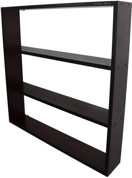 Carvedcreations Containers Kitchen Rack Wood 3 Tier Multipurpose Wood Wall Mounted Kitchen Wall Hanging Shelves