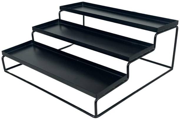 GESCHIR (THINK SMART & CREATIVE) Containers Kitchen Rack Iron Utensil Kitchen Rack Stainless Steel 2 -Tier Kitchen Corner Rack