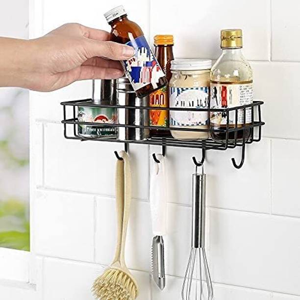 DXDT kitchen rack shelf Storage Organizer (Pack of 1) for Kitchen and Bathroom Carbon Steel Kitchen Trolley