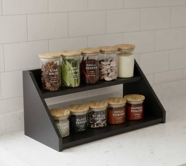 DEION Containers Kitchen Rack Wood Wooden Kitchen Organ...