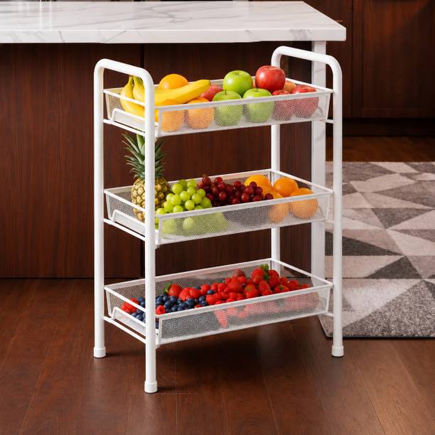 ProGrade Containers Kitchen Rack Iron 3-Tier Mesh Spice Rack /Metal Storage Rack