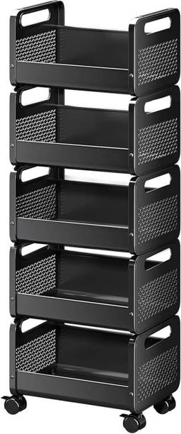 BLADESMITH Fruits/Vegetables Kitchen Rack Plastic Kitchen Vegetable Storage 5 Tier