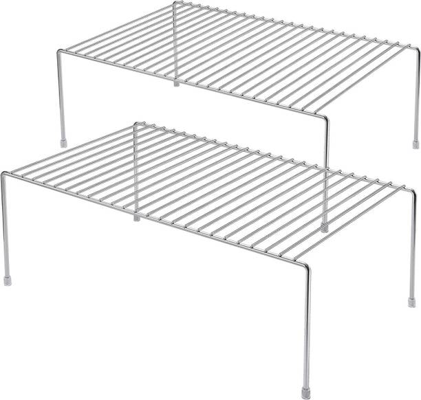 NAKUA Cutlery Kitchen Rack Steel Storage Shelf/Household Shelves/Counter Top Rack/Pantry Organization (Pack of 2)